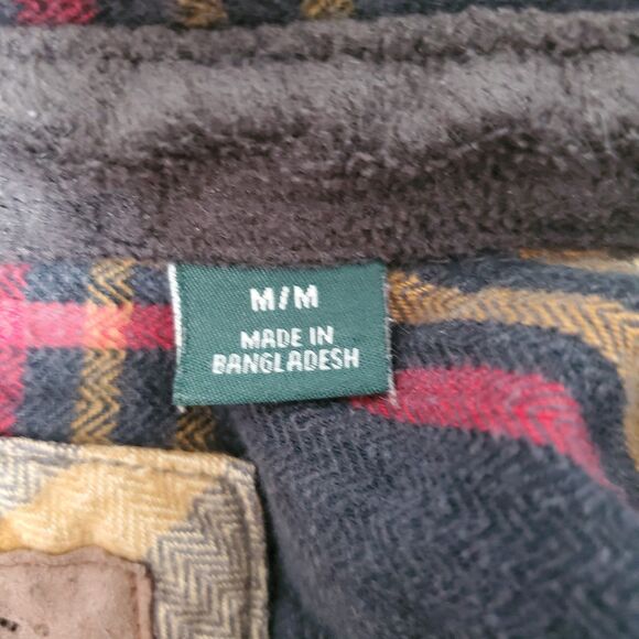 Orvis Big Bear Plaid Flannel Shirt Mens Size Medium Heavyweight Double Brushed - Picture 10 of 12